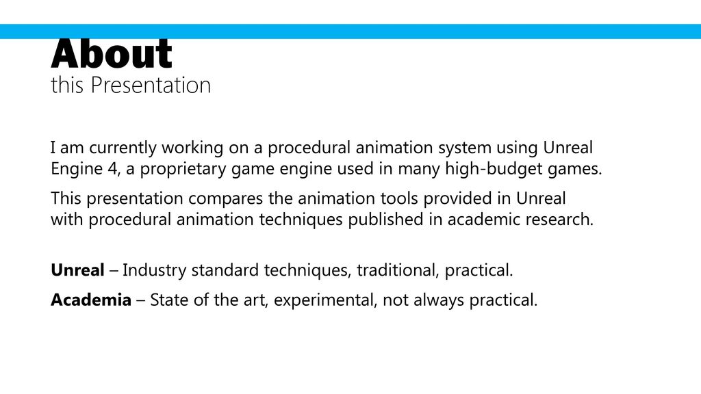 Procedural Character Animation for Interactive Systems (Games) - ppt  download