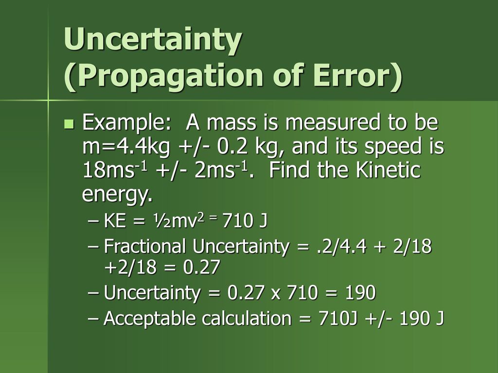 Reporting Uncertainty - ppt download