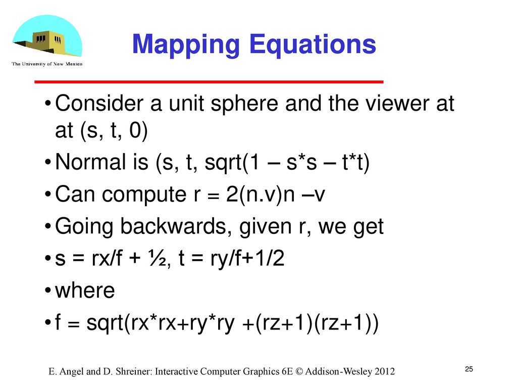 Environment Maps Ed Angel Professor Emeritus Of Computer Science Ppt Download