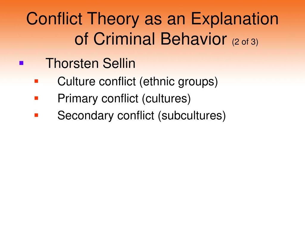 secondary culture conflict