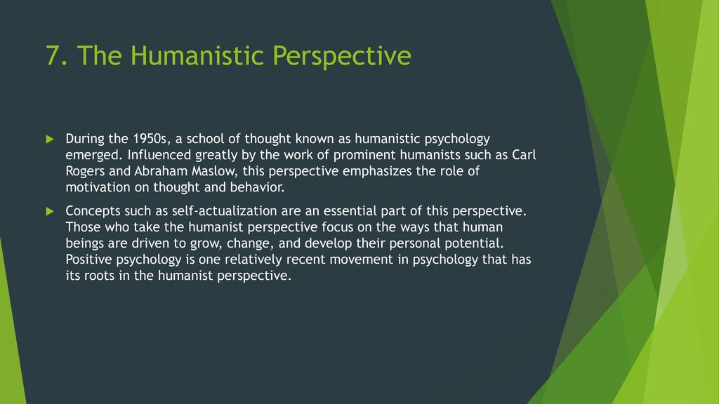 humanistic school of thought in psychology