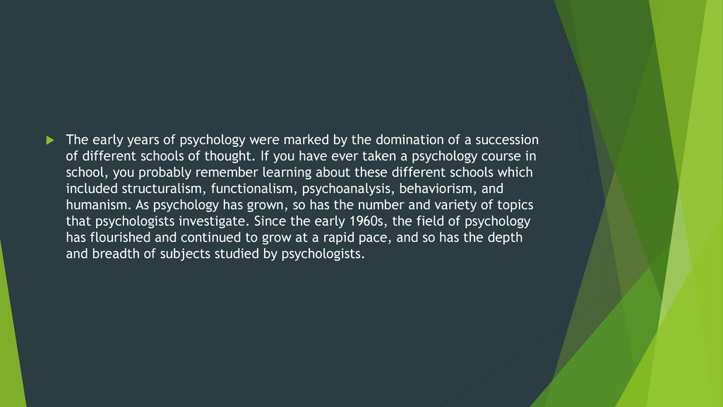 early perspectives of psychology