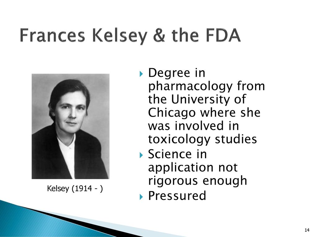 Frances Kelsey & the FDA