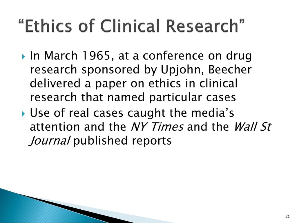 Ethics of Clinical Research
