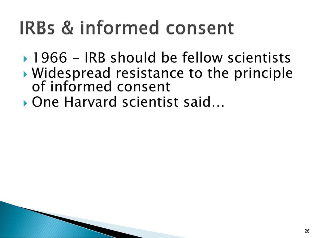 IRBs & informed consent