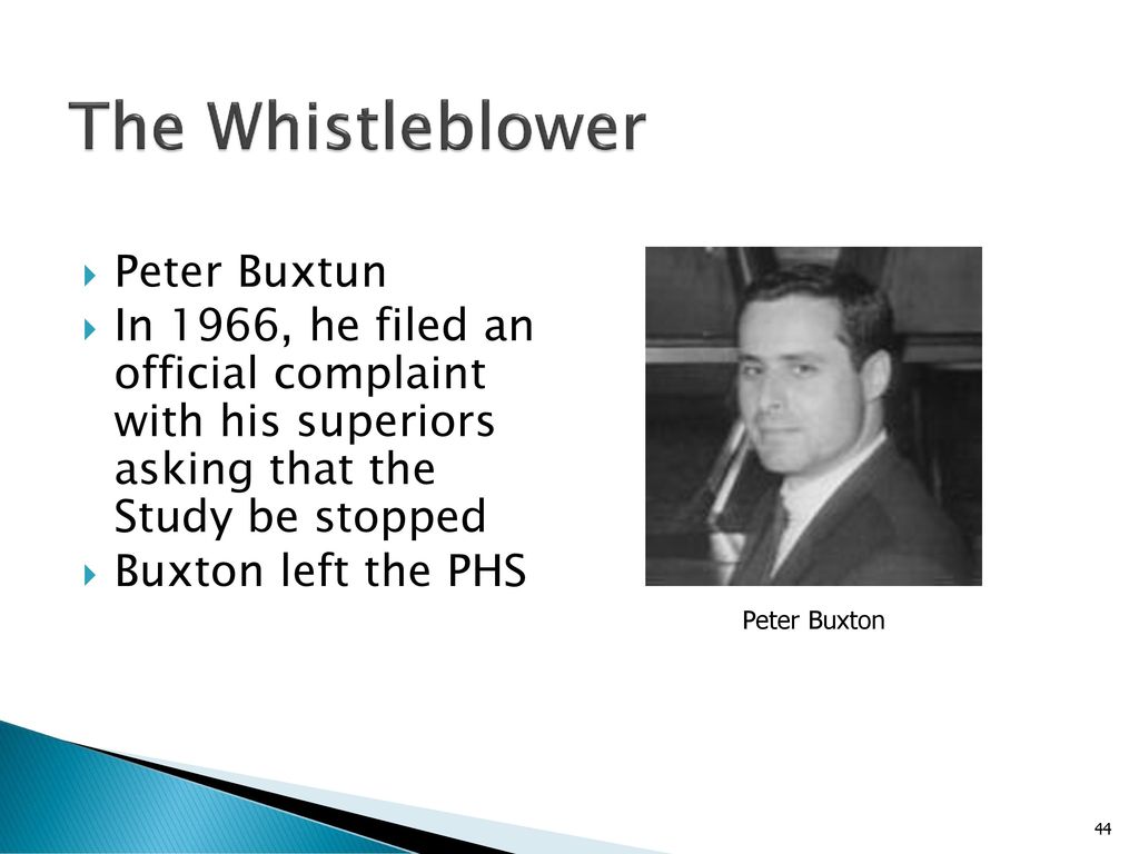 The Whistleblower Peter Buxtun