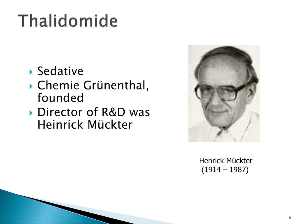 Thalidomide Sedative Chemie Grünenthal, founded