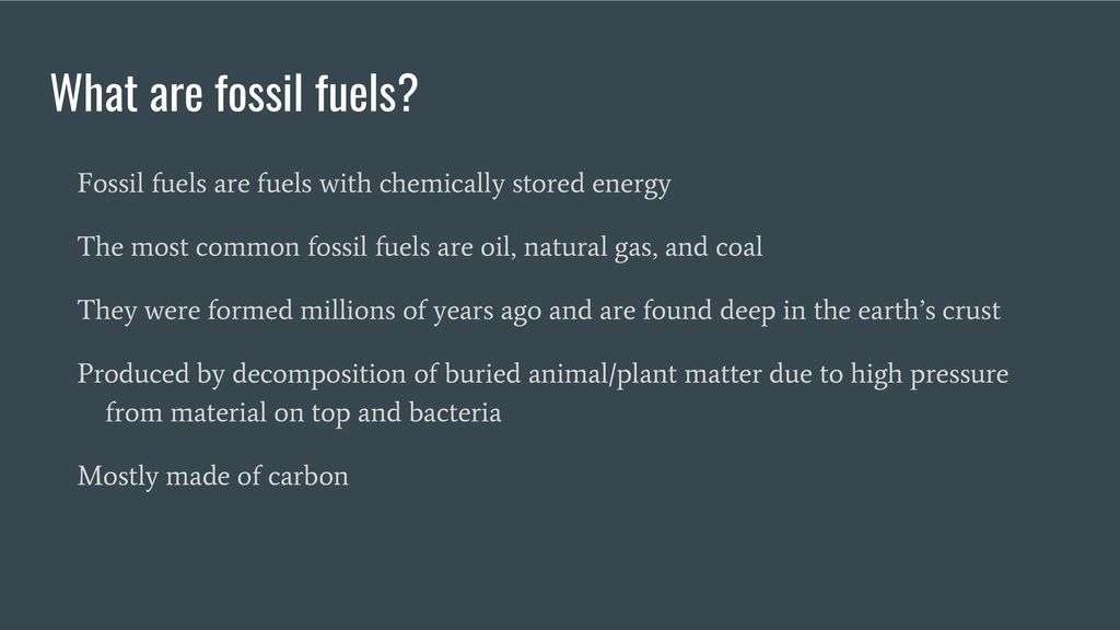 what is common to all fossil fuels