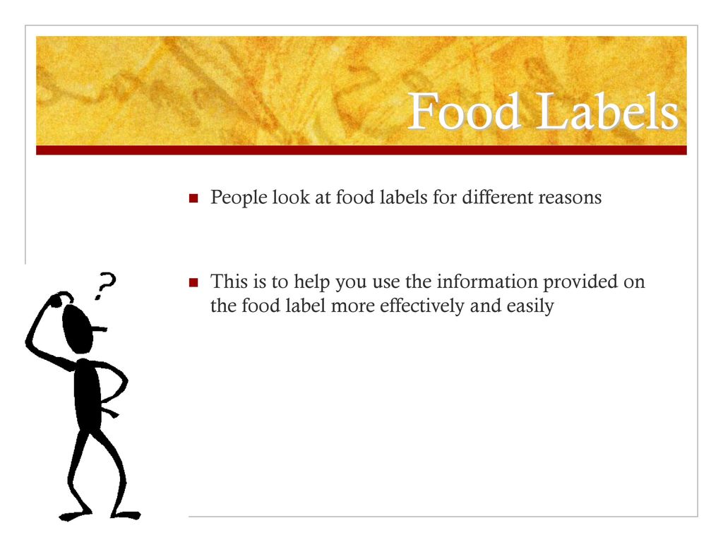 Label Reading 101 Heather Mackie, MS, RD, LD Sponsored by ...