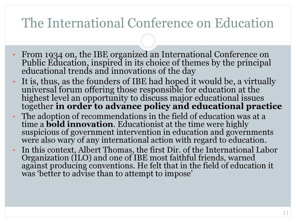 The International Conference on Education