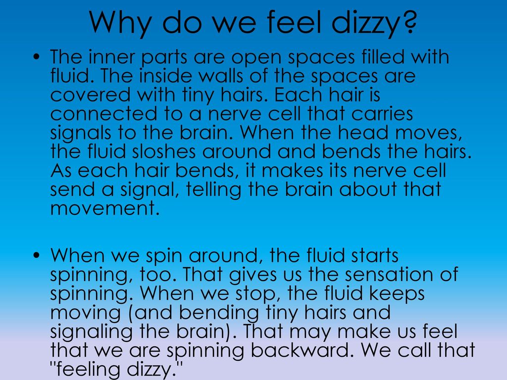 Why do we feel dizzy