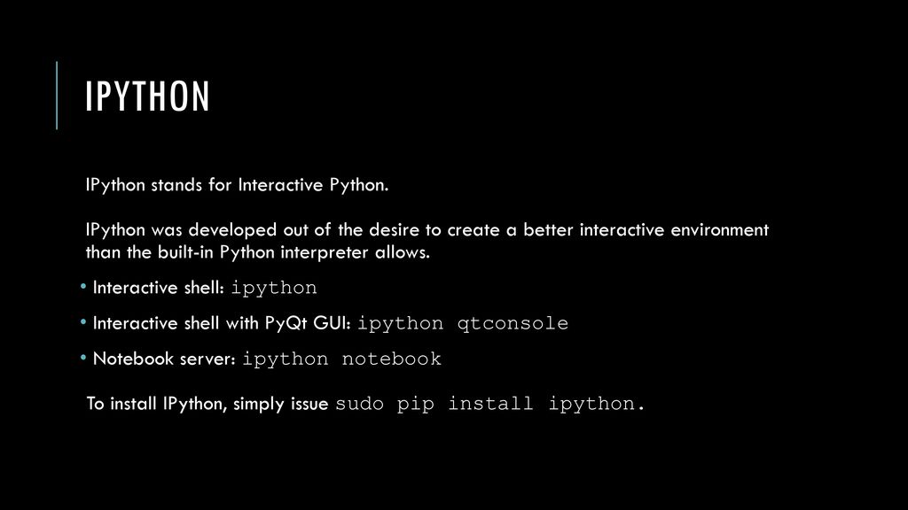 pip install ipython notebook pip install ipython notebook