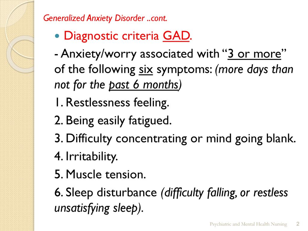 3-generalized anxiety disorder(gad) - ppt download