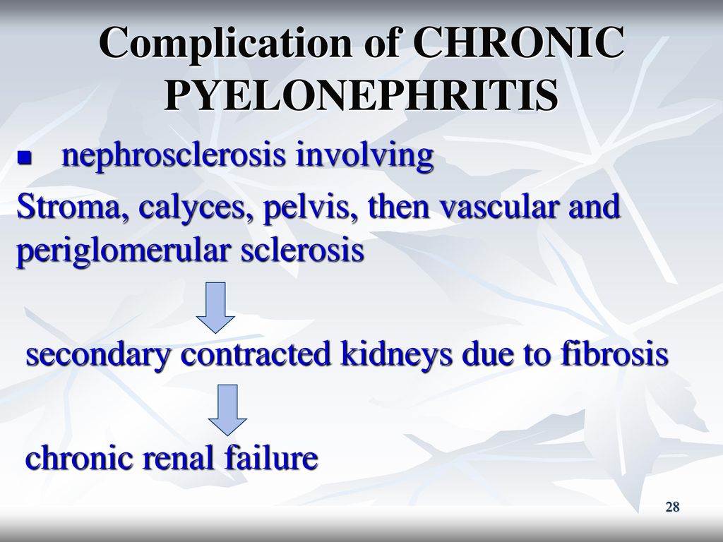 pyelonephritis kezelés során a diabetes)