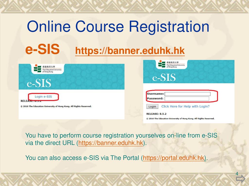 Briefing On Online Course Registration Ppt Download