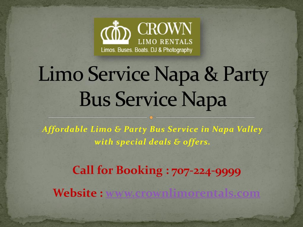 Limo Service Napa & Party Bus Service Napa
