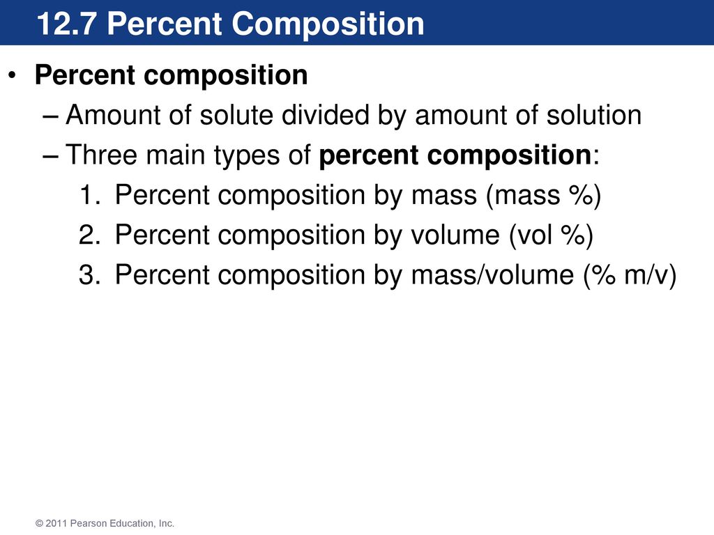 12.7 Percent Composition Percent composition