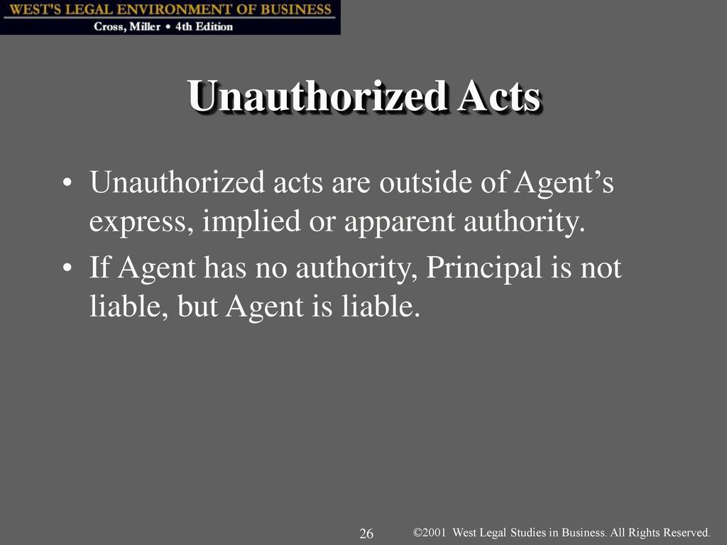 principal liable for acts of agent