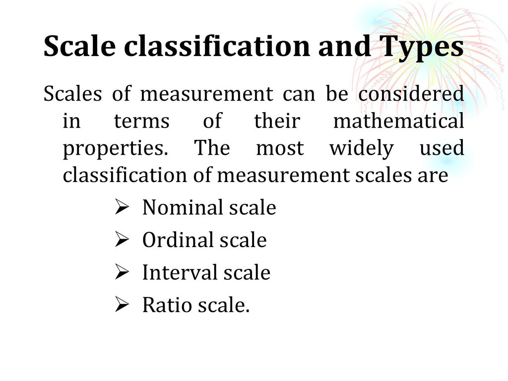 Scale classification and Types