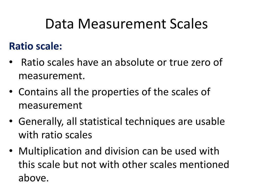 Data Measurement Scales
