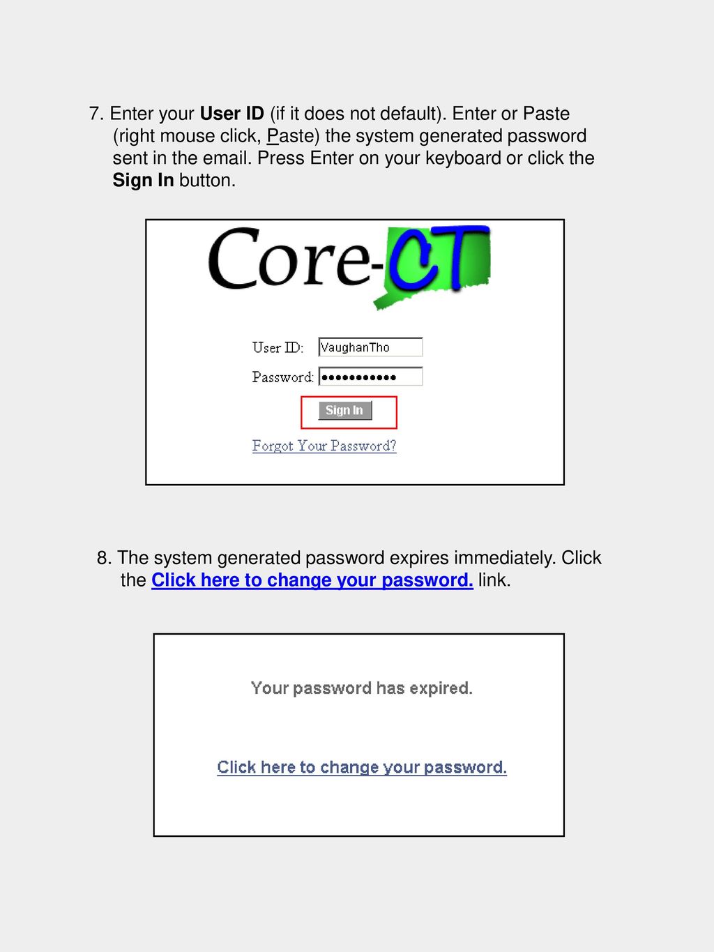 7. Enter your User ID (if it does not default)