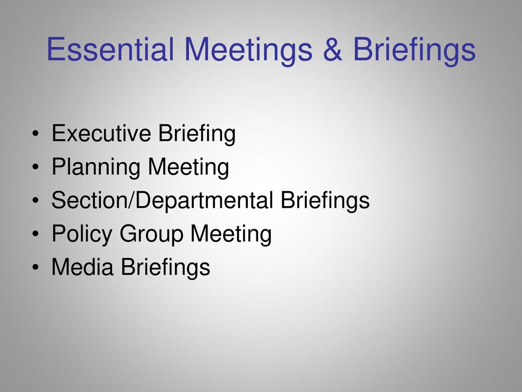 Image result for meetings and briefings