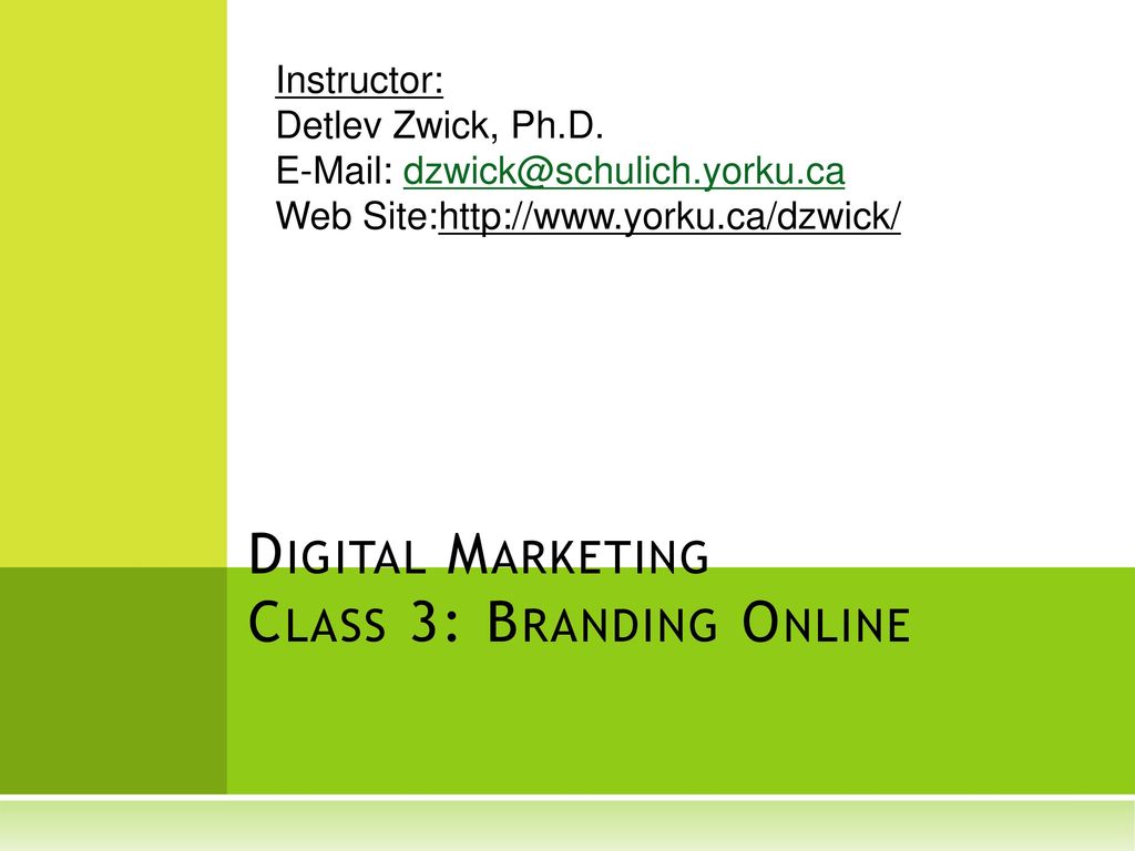 Digital Marketing Class 3 Branding Online Ppt Download