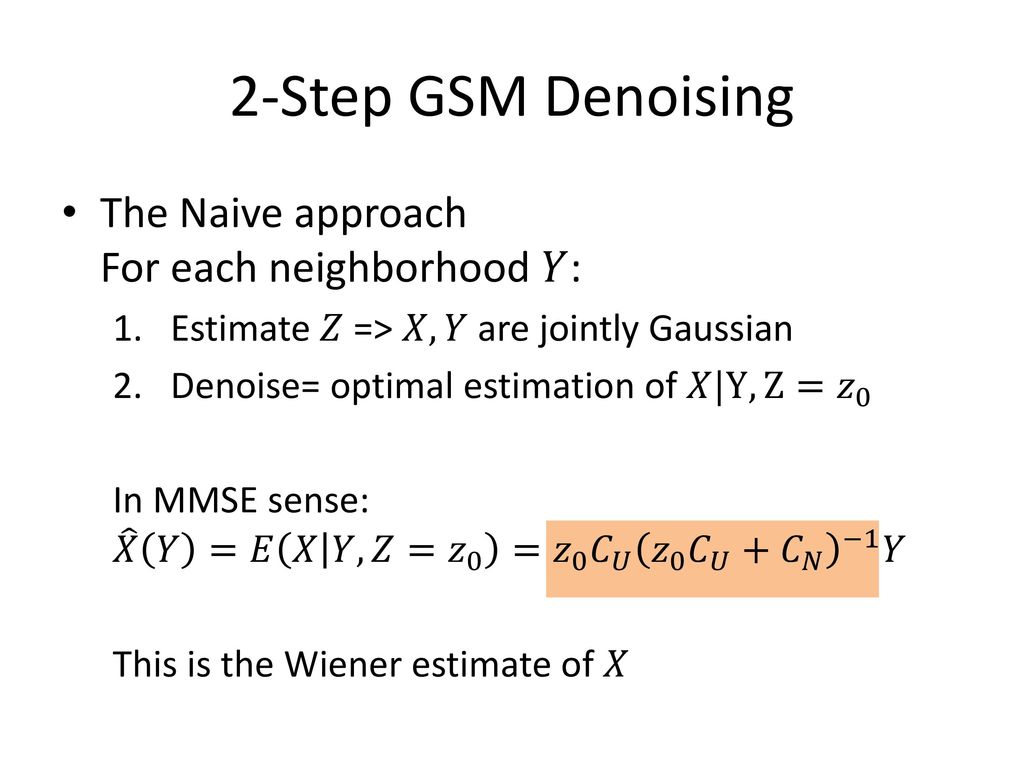 A Tour Of Image Denoising Ppt Download