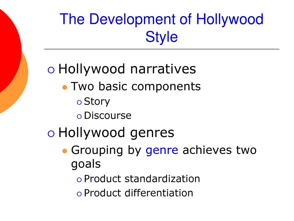 The Development of Hollywood Style