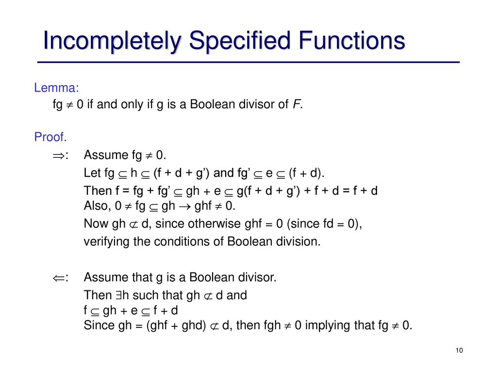 Logic Synthesis Boolean Division Ppt Download