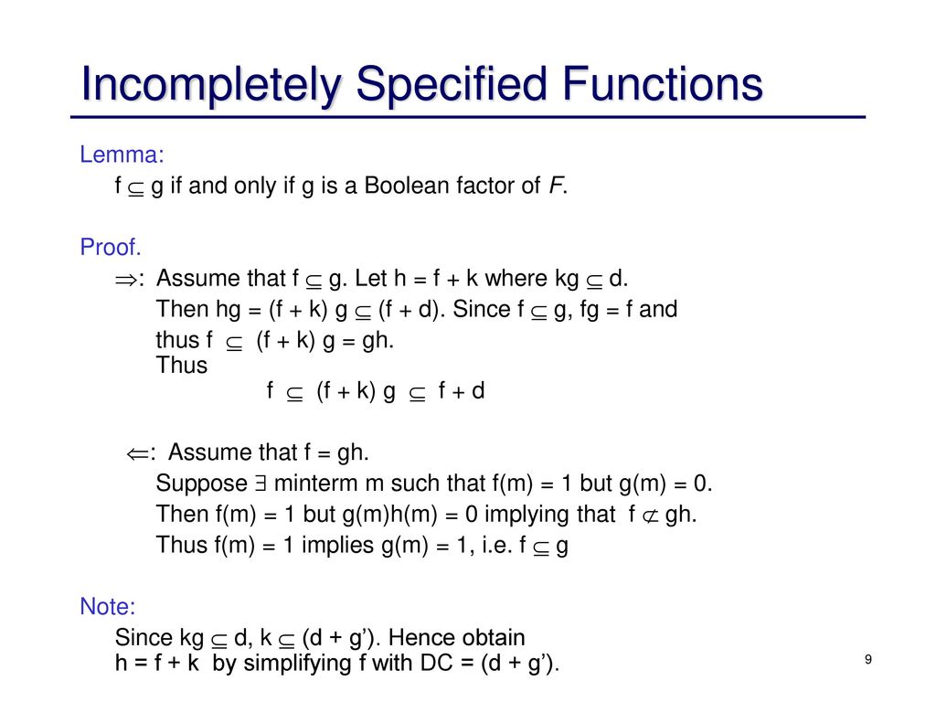 Logic Synthesis Boolean Division Ppt Download