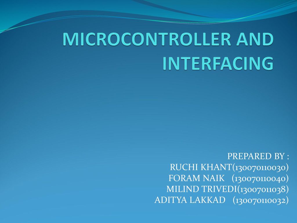 MICROCONTROLLER AND INTERFACING Circuit Diagram