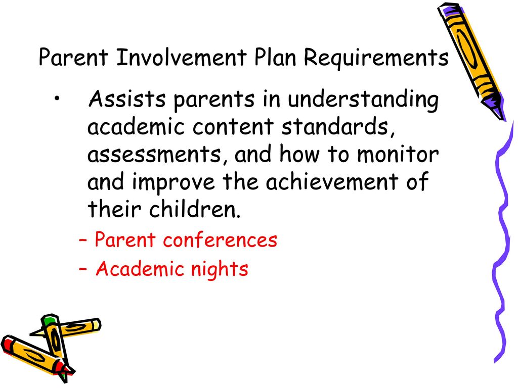 Parent Involvement Plan Requirements