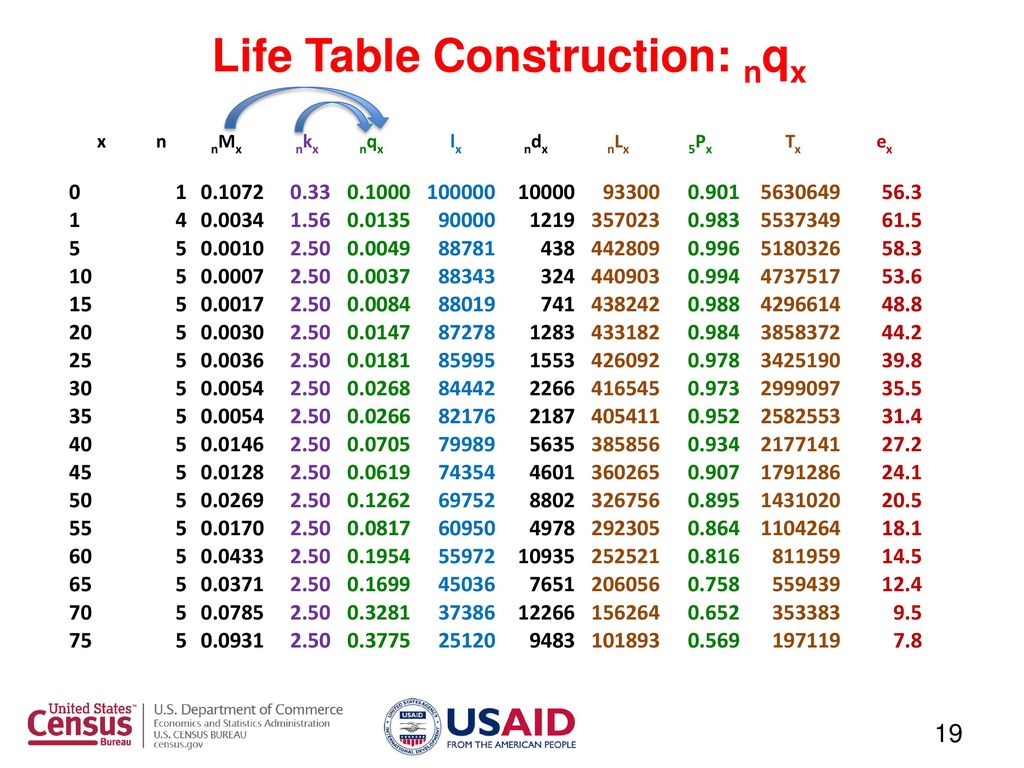 Mortality: The Life Table Its Construction and Applications - ppt download