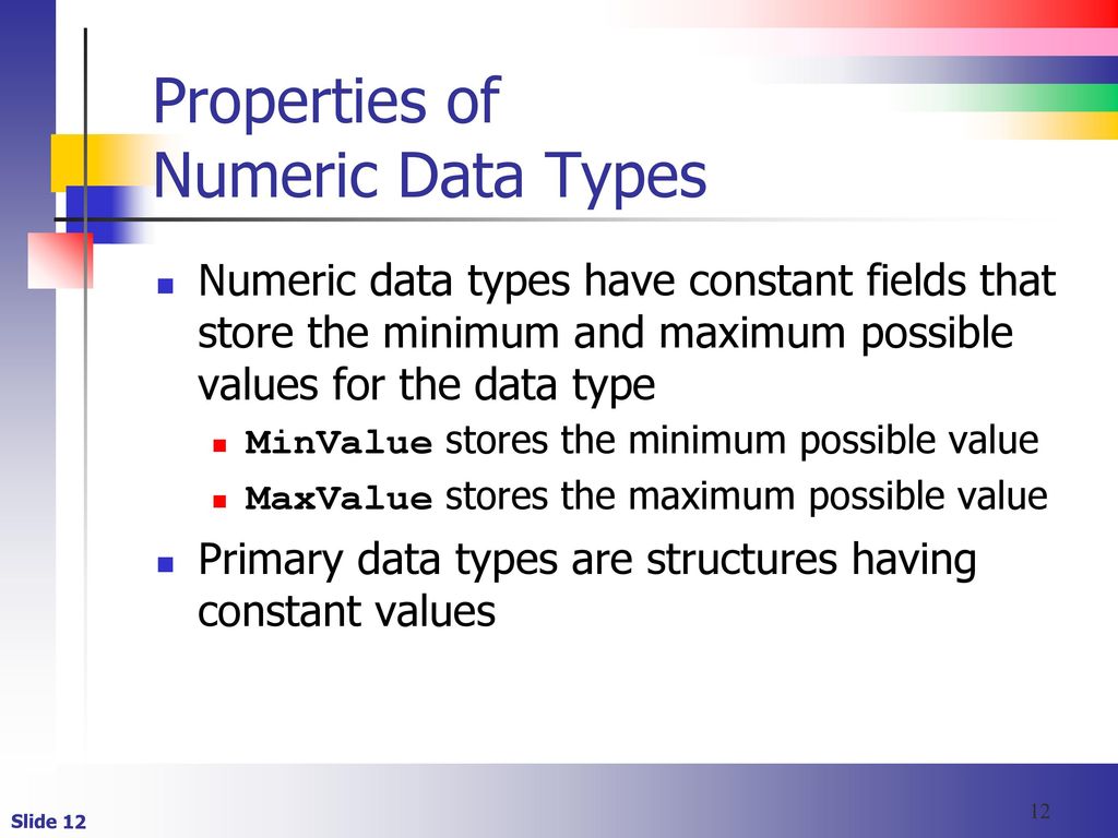Is 350 numeric data types ppt download
