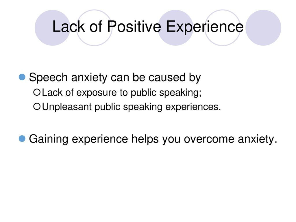 public speaking experience