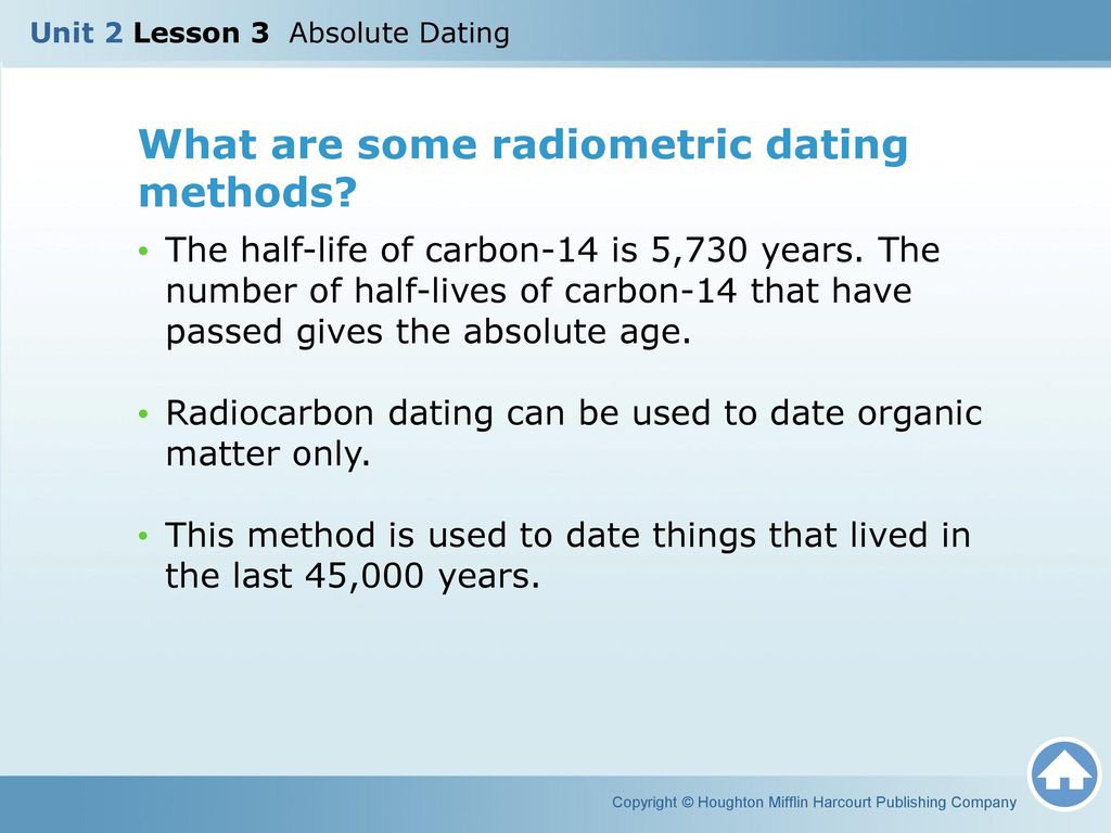 Carbon-14 dating can date