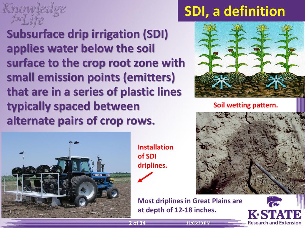 subsurface drip irrigation: here today, here to stay - ppt download