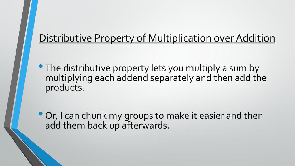 Distributive Property of Multiplication over Addition