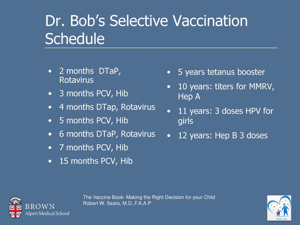 Dr Sears Alternative Vaccine Schedule Chart