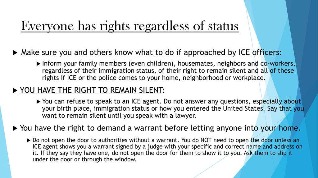 Everyone has rights regardless of status