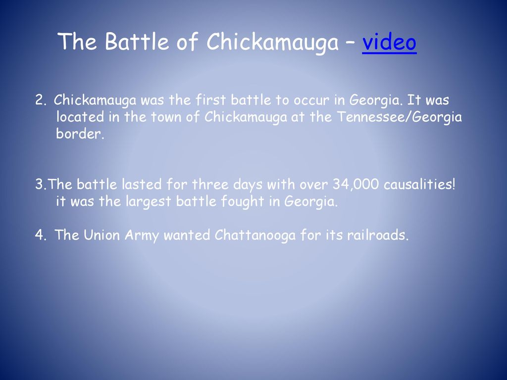 battle of chickamauga video