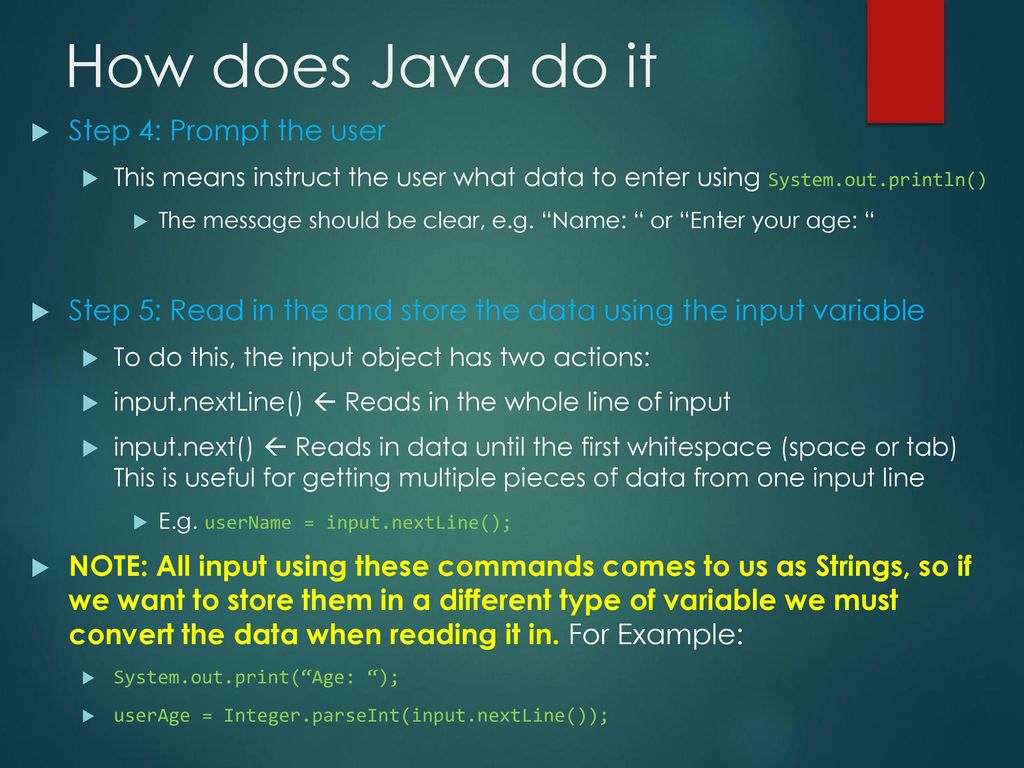 User Input ICS2O. - ppt download