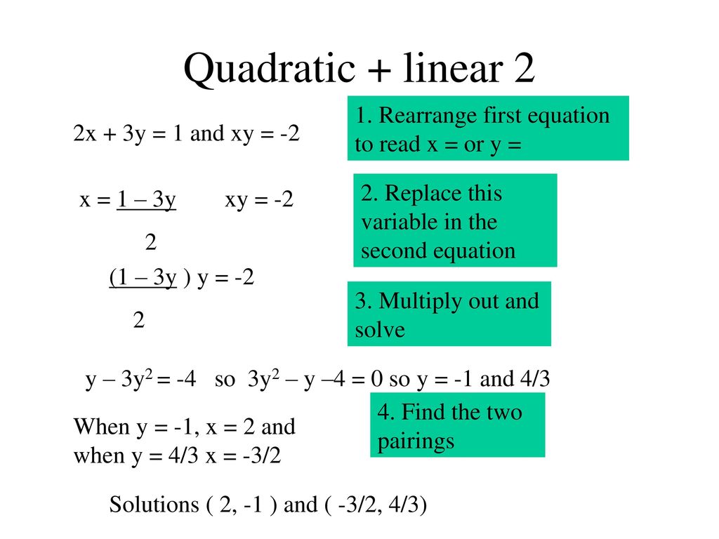 Simultaneous Equations 1 Ppt Download