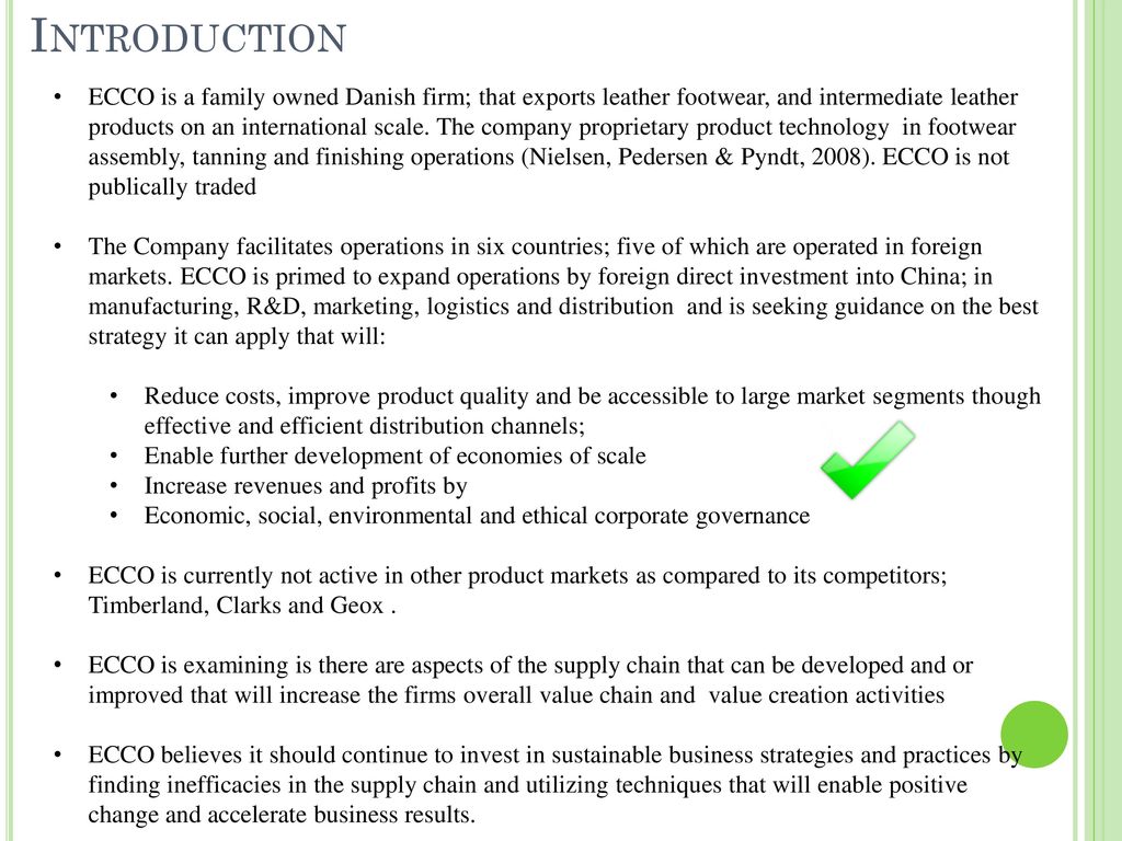 ECCO: Strategies for expansion ppt download