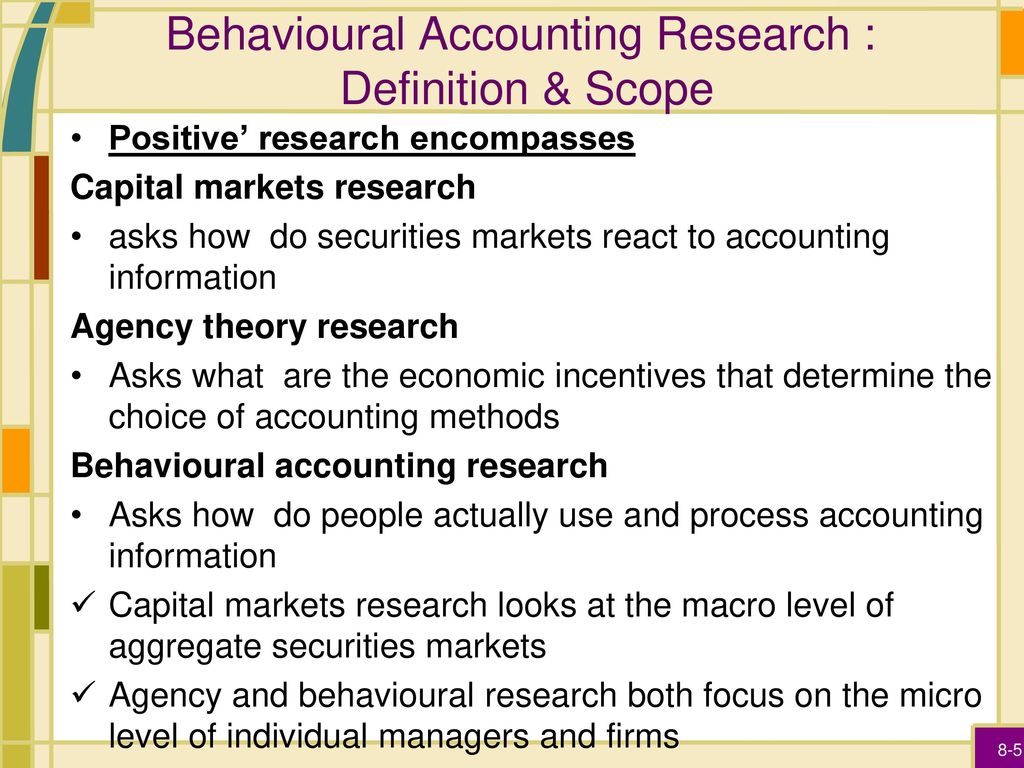 research paper on behavioural accounting