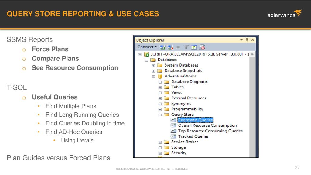 Welcome to the 2016 query store ppt download
