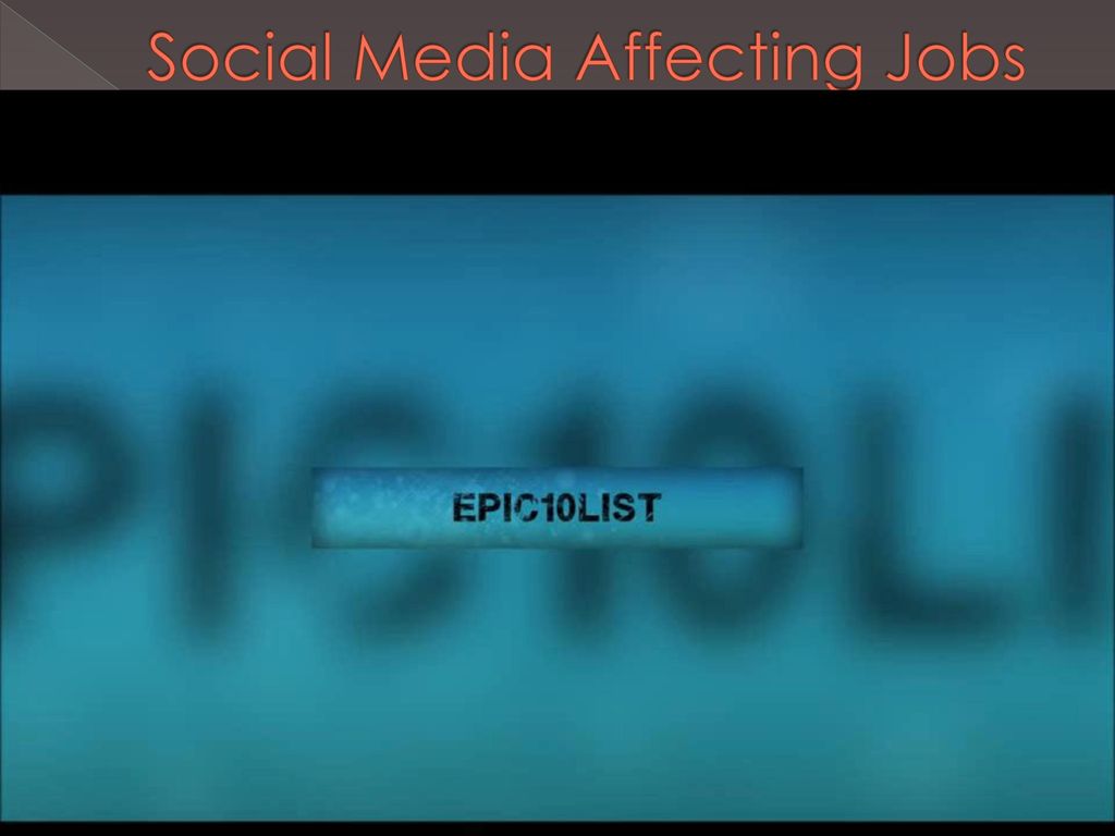 Social Media Affecting Jobs
