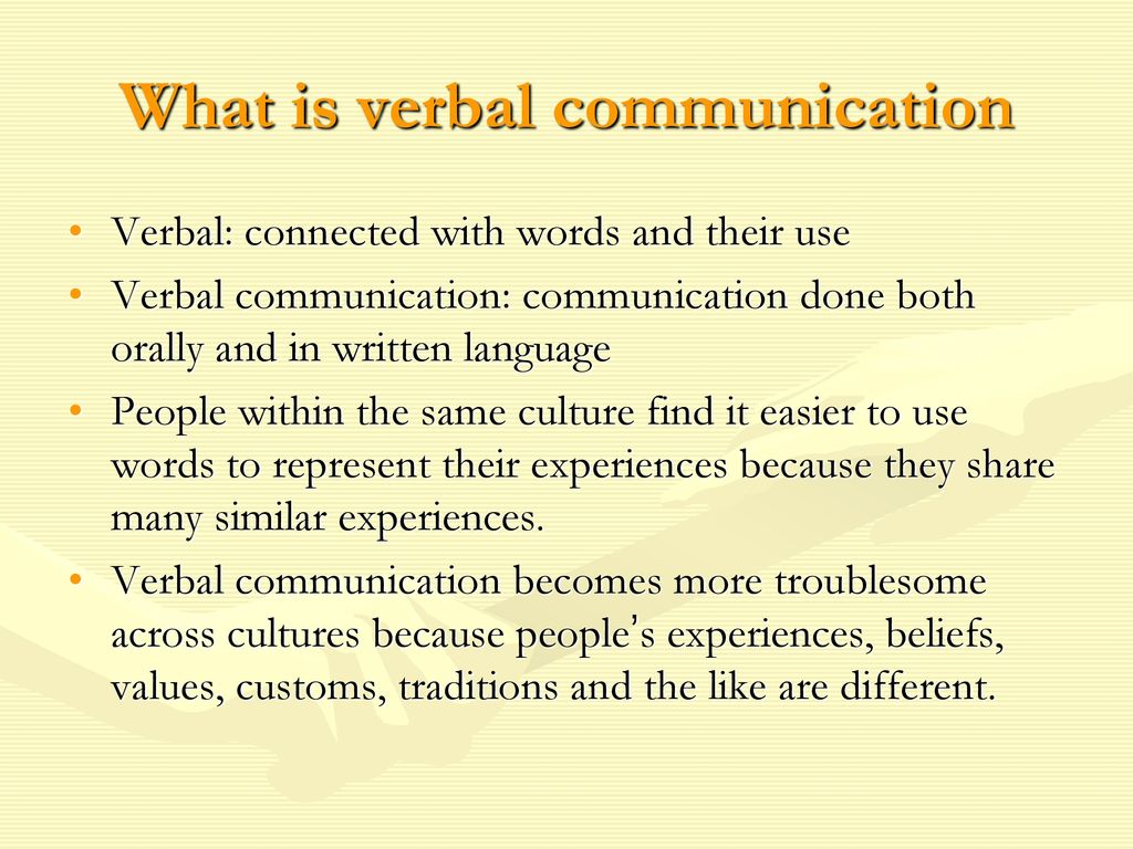 Intercultural Verbal Communication - ppt download