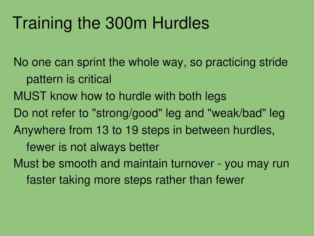 Succeeding in the Hurdles - ppt download